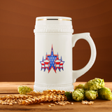 'MERICA 5 STAR PATRIOTIC FLAG STEIN