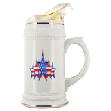 'MERICA 5 STAR PATRIOTIC FLAG STEIN