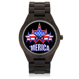 "MERICA Customized Wood Watch