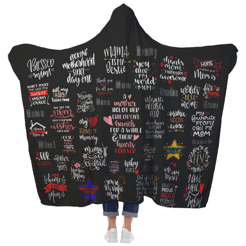 Mother's Day Classic Quotes Hooded Blanket