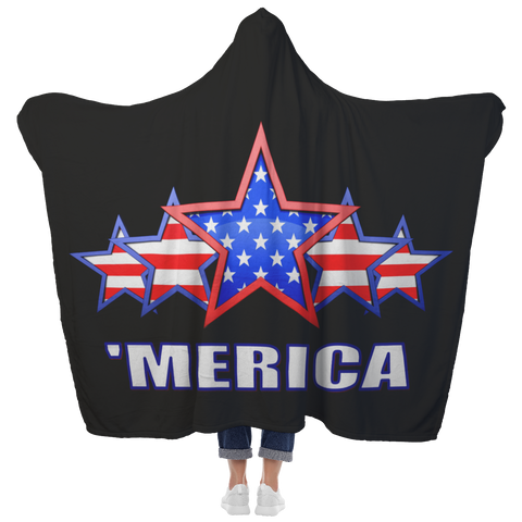 'MERICA Customized Hooded Blanket