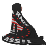 Take A Knee My Ass!! Customized Hooded Blanket