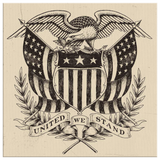 HANDDRAWN AMERICAN FLAG - CANVAS ART