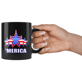 'MERICA 5 STAR PATRIOTIC FLAG COFFEE MUG