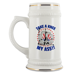 TAKE A KNEE MY ASS!! LADY LIBERTY PATRIOTIC BEER STEIN