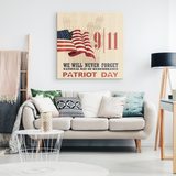 9/11 WE WILL NEVER FORGET - CANVAS ART