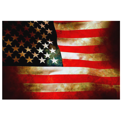 WEATHERED USA FLAG - CANVAS ART