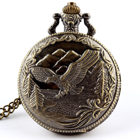 Vintage " Patriotic Eagle" Bronze Pocket Watch