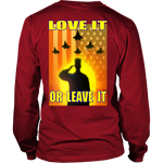 USA - LOVE IT OR LEAVE IT  MENS LONG SLEEVE SHIRT