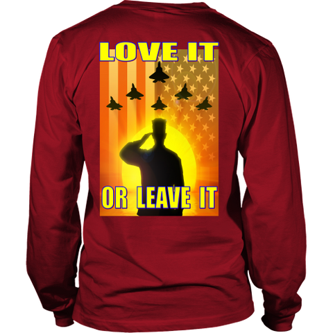 USA - LOVE IT OR LEAVE IT  MENS LONG SLEEVE SHIRT